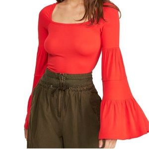 Free People Babetown Bell Sleeve Top